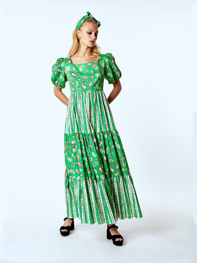 Paisley Green Maxi Dress